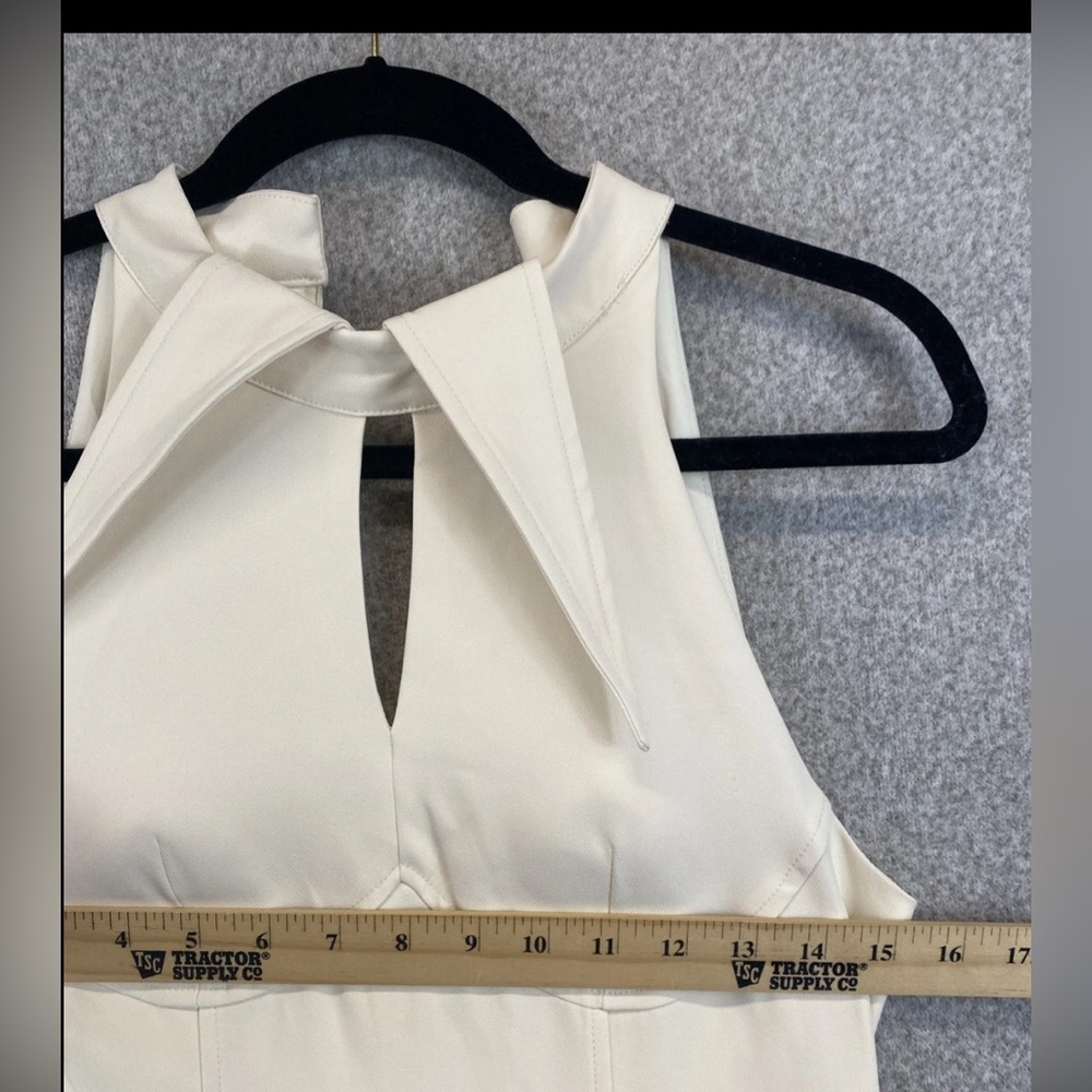 Innovare Cream Midi Dress Size S NWT Marilyn Monroe Vibes Retro Formal Evening - Picture 4 of 13